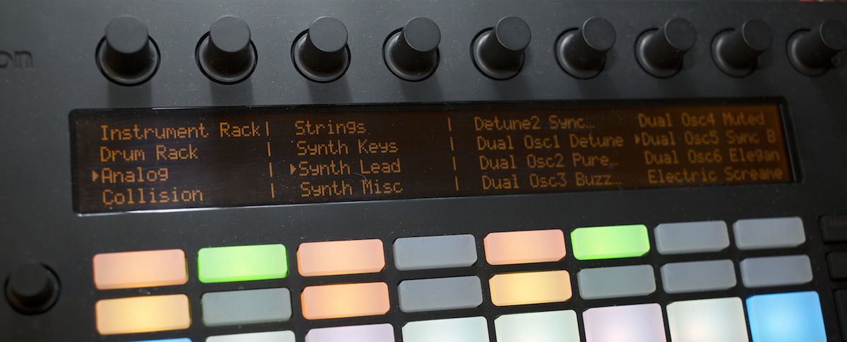 Push Instrument Browser : Ableton Push has a very intuitive browser that will help you get to know ALL of the instruments in your library.