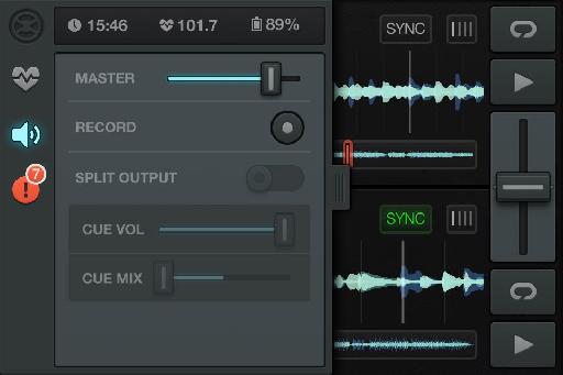 Split the audio output so that with an iOS-compatible audio device connected you can effectively cue up tracks like a pro DJ.