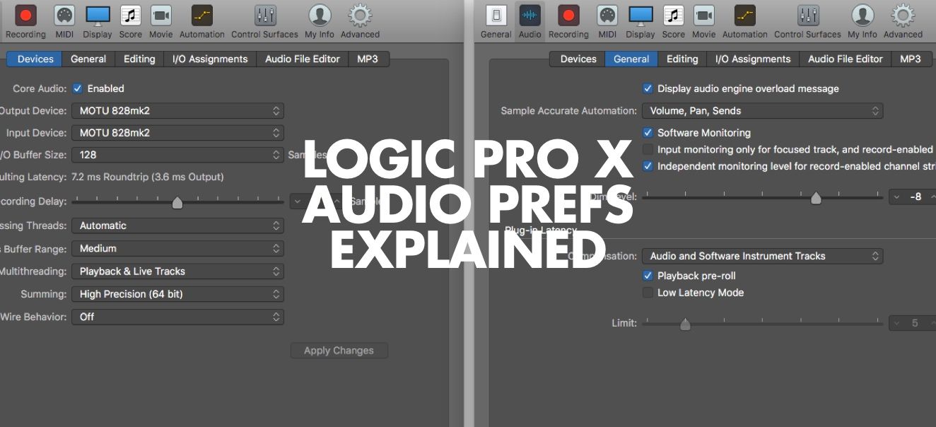 Logic Pro X Audio Preferences Explained