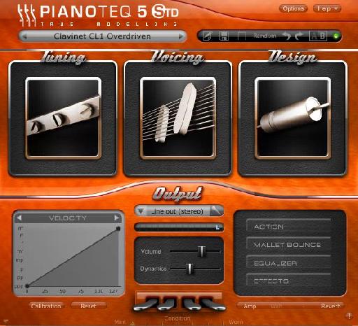 Pianoteq Clavinet interface.