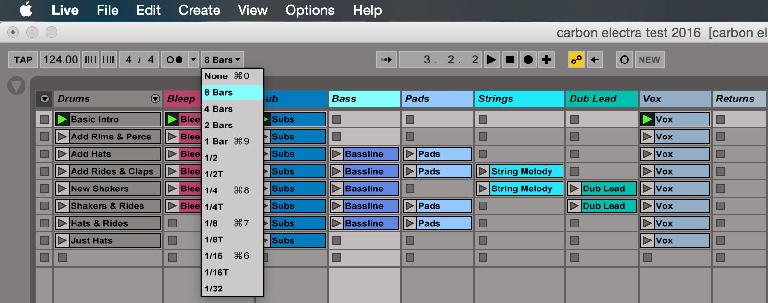 Setting the Global Launch Quantization.