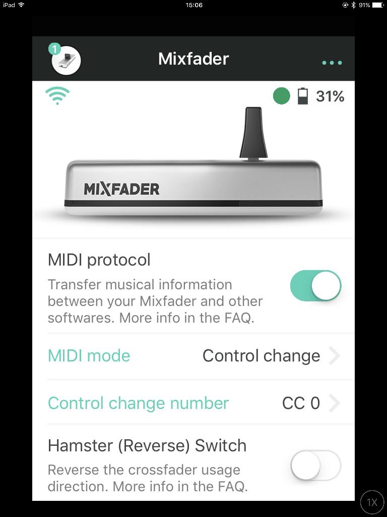 Use the companion app to set up MIDI control of other apps