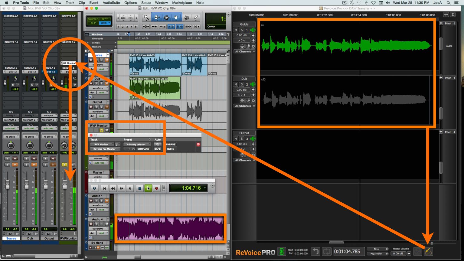 how to use revoice 3 pro with pro tools