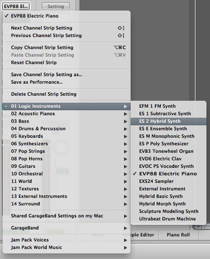 Insert an ES2 on the track