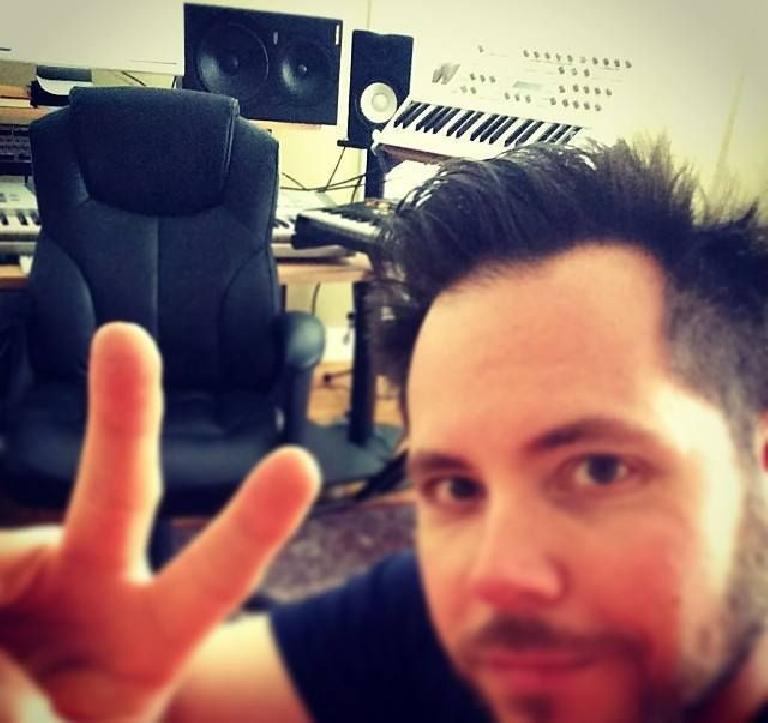 Ryan Farish in the studio