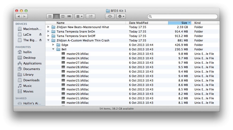 The sample content is 55 GB when fully unpacked, so you might want to put it on a secondary audio drive.