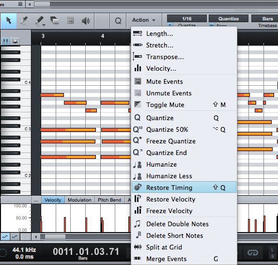 fl studio quantize shortcut