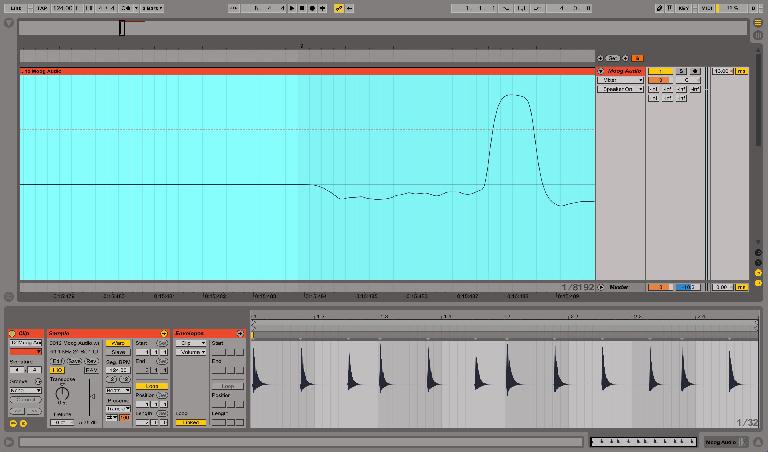 Aligning a latency-delayed audio clip with the Arrangement timeline with 1/8192 note accuracy; from here, the Clip could be re-consolidated for consistent looping.