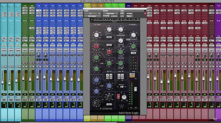 On of the Waves SSL 4000 Collection being used in a mix.