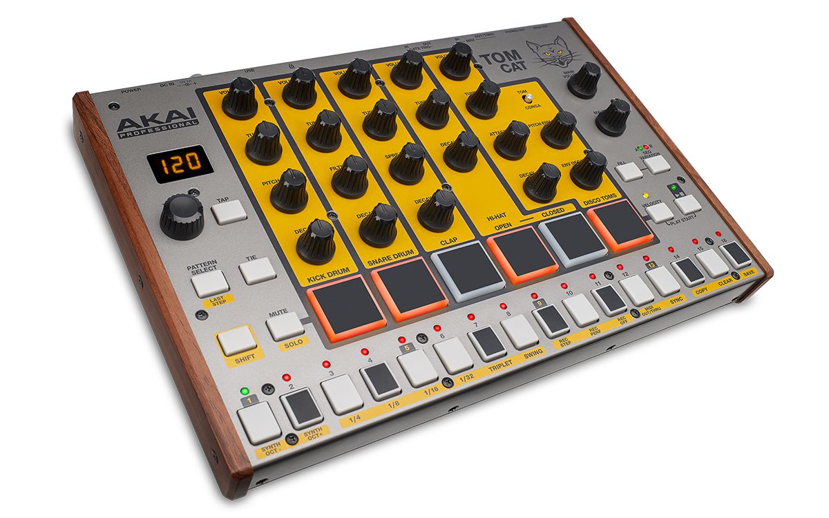 Akai Pro Tom Cat features MPC-style pads and a 32-step sequencer.