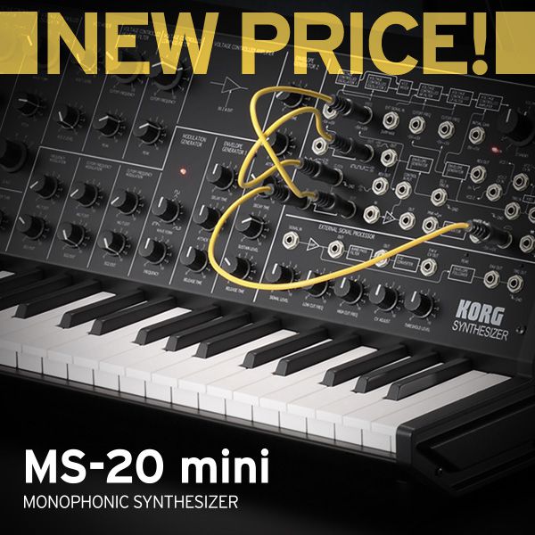 コルグは、MS-20ミニモノラルアナログシンセの価格をカット : Ask.Audio