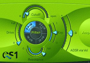 Figure 4: filter settings for cutoff and resonance to reveal harmonics in the sound