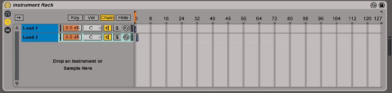 Configuring the Instrument Rack Chain Selector.