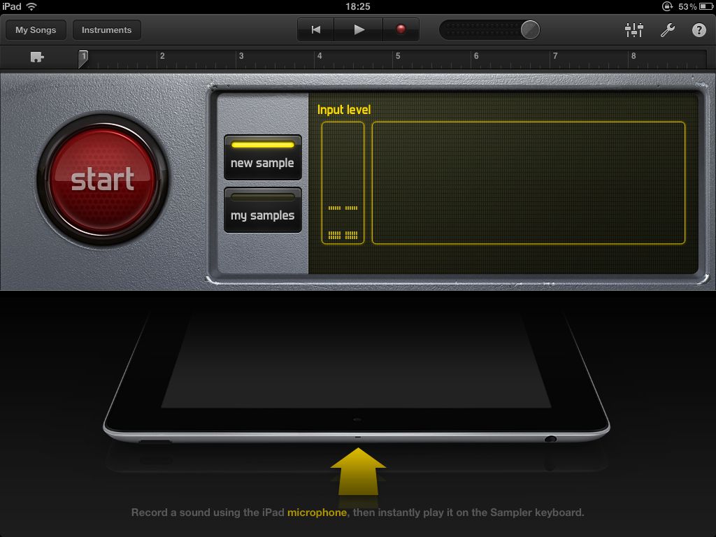 The recording interface