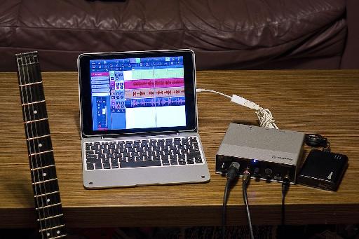 An iPad-based recording studio that fits in a small briefcase.