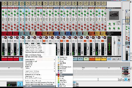 (Pic 5) Collapsing and coloring various tracks.