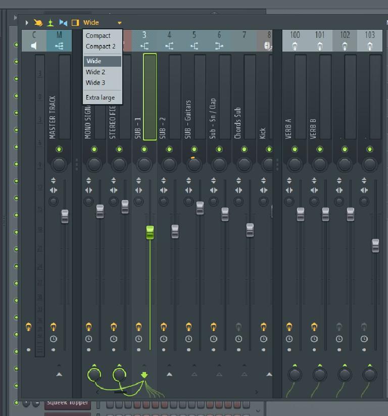 fl studio mixing board