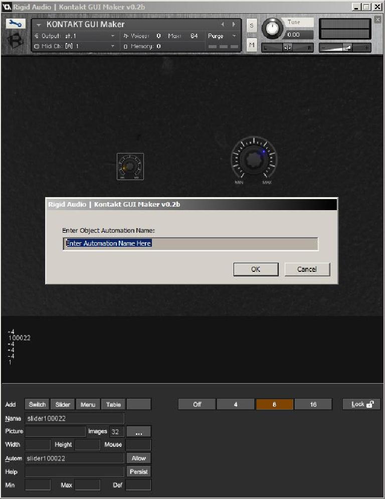 Rigid Audio Kontakt GUI Maker