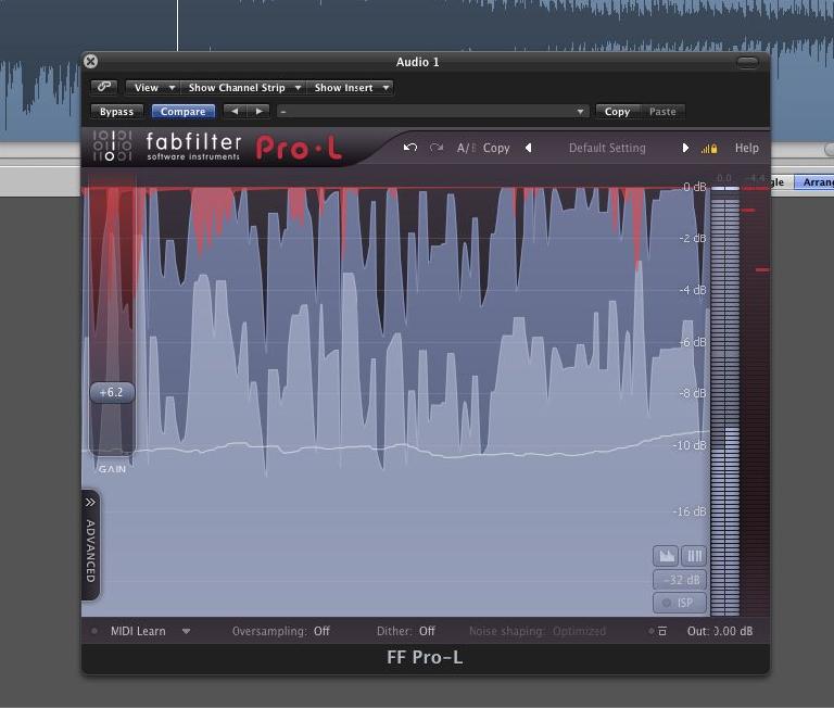 (Pic 2) Even simple compressor can apply limiting at the higher end of their capability.