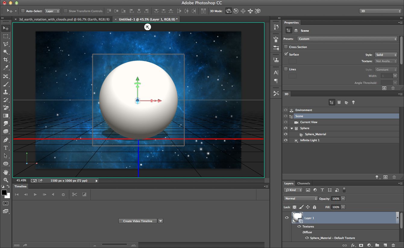 Create a 3D Animation of a Spinning Globe in @Photoshop CC