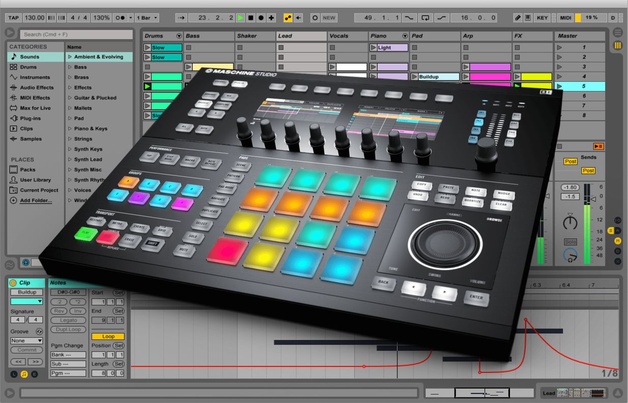 using maschine as a midi controller