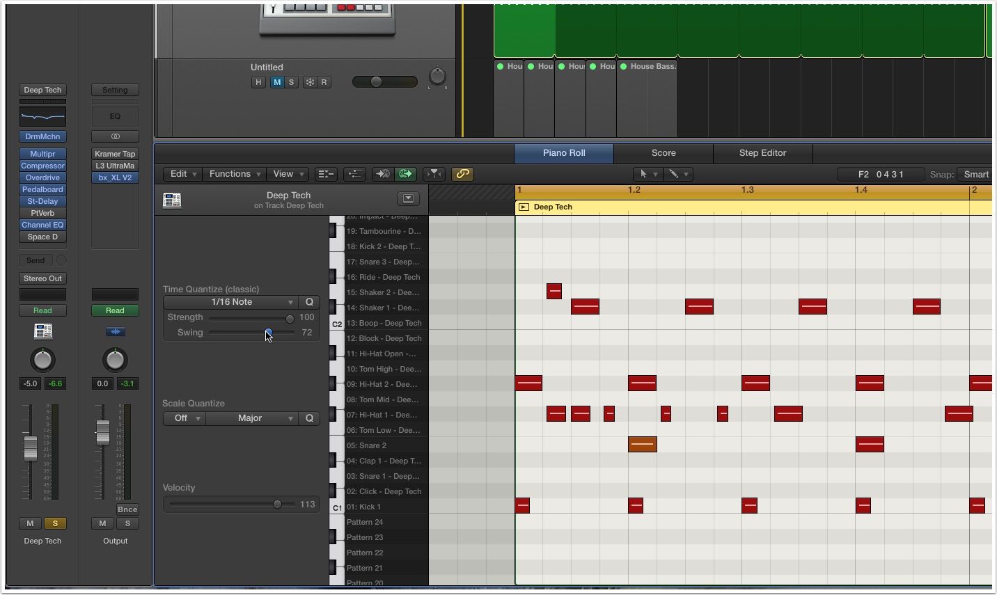 turn off midi velocity logic x pro