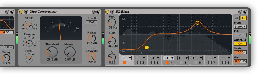 You've got to check out Glue Compressor and EQ Eight!