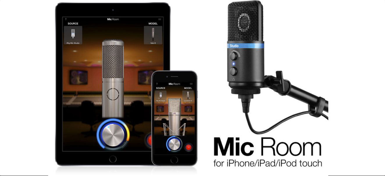 IK Multimedia iRig Mic Room, Powerful Microphone-Modelling App for iOS