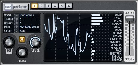 Pic 2. Sculpt new waveforms to taste by clicking and dragging.