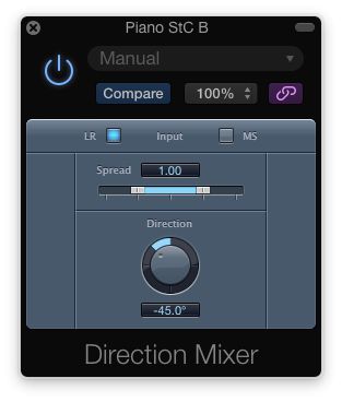 Fig 3 Logic's Direction Mixer plug-in.