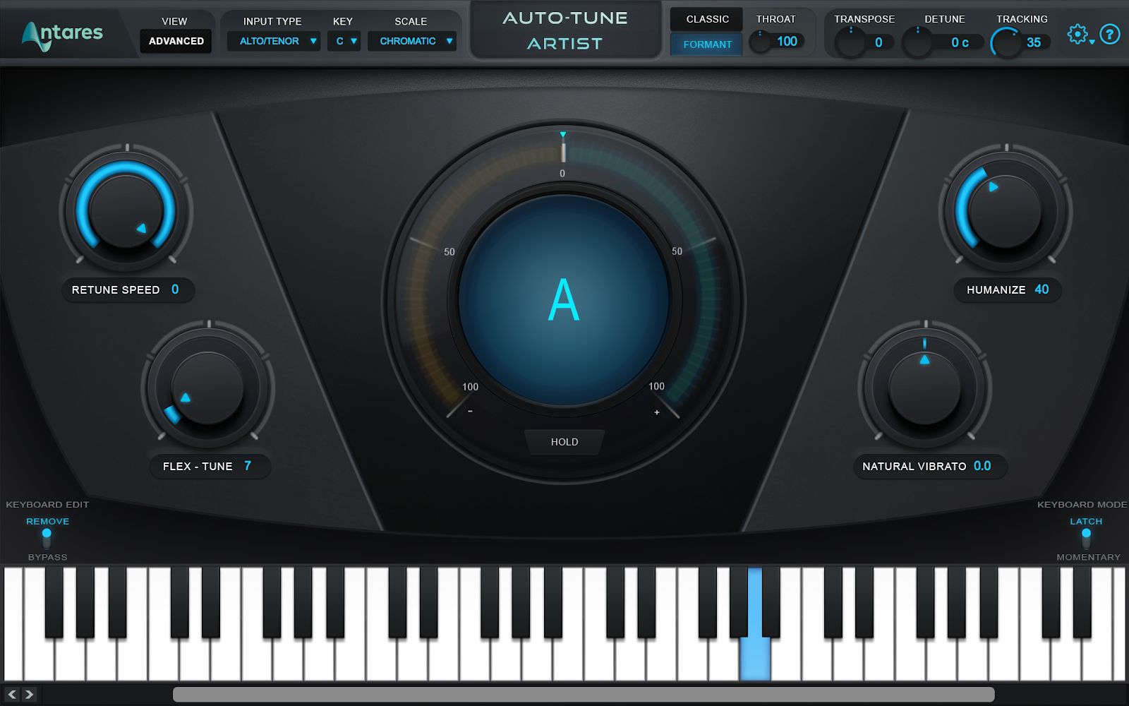 Auto-Tune Artist Advanced interface.