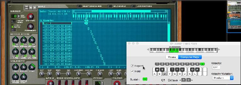 Pic 10: Reason's Musical Typing interface