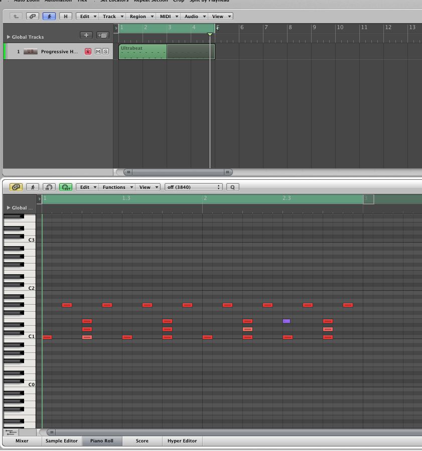 The MIDI is dragged to a new track