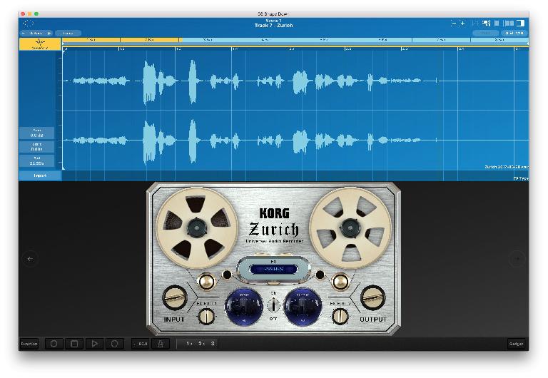 Recording audio parts with the new Zurich gadget