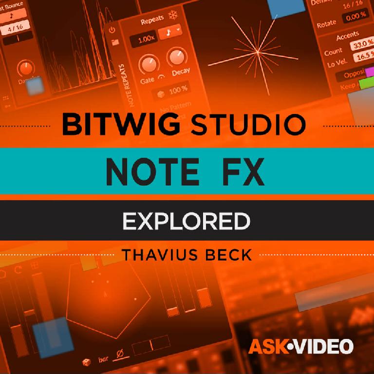 Notes just do more in Bitwig Studio version 4.1, thanks to new Note FX! Discover how to use them in creative ways, in this course by Bitwig certified trainer Thavius Beck.