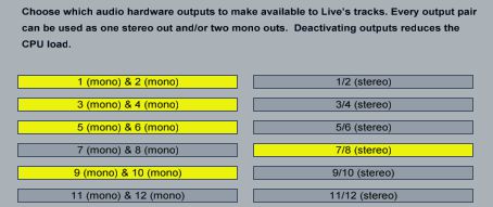 You can choose to use inputs and outputs as mono or stereo pairs.