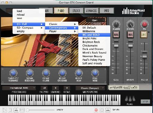 The presets available depend on which install type you chose – full or compact.