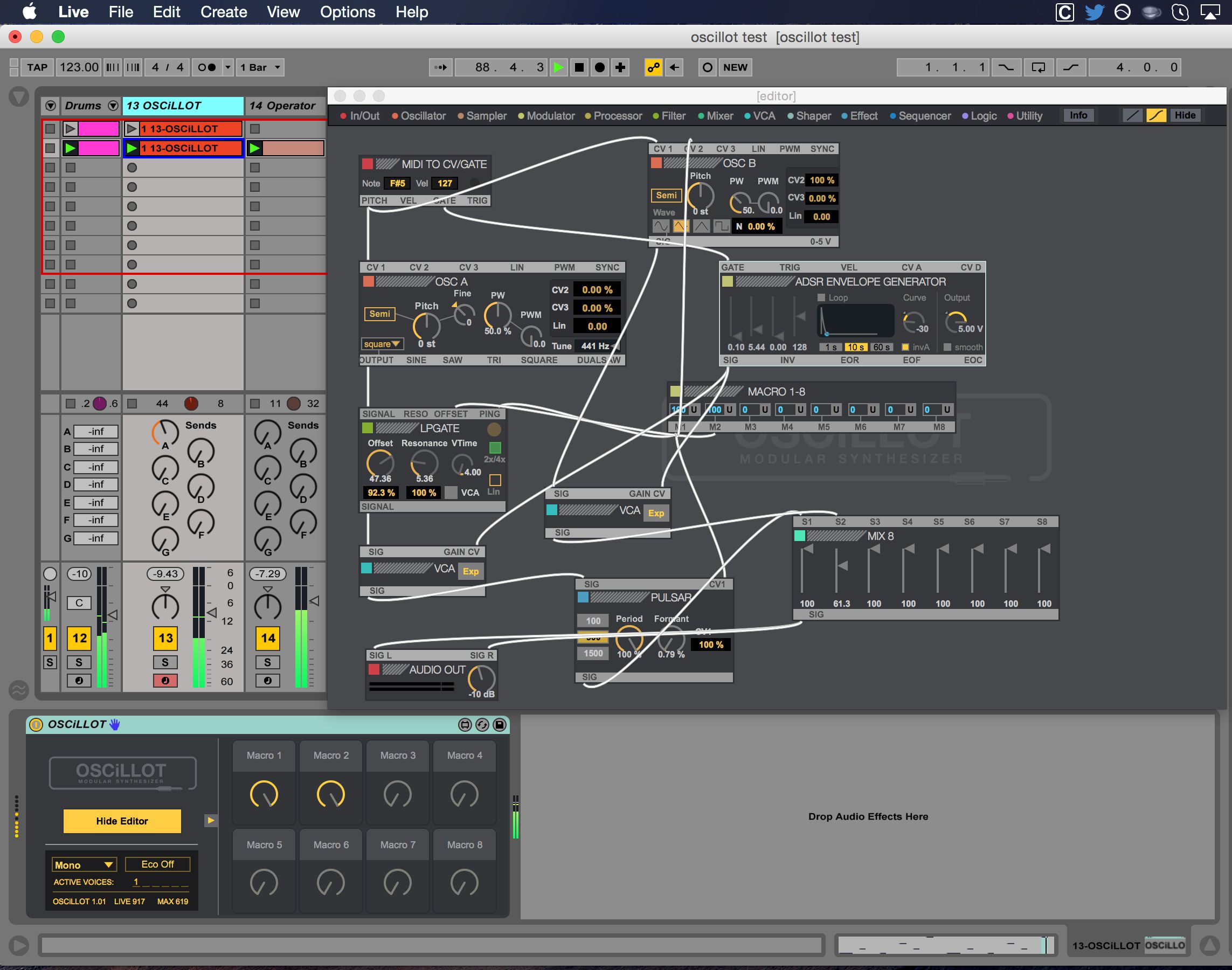 Review: OSCiLLOT, Build Modular Synths in Ableton Live 9