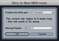 Slice to New MIDI Track default options