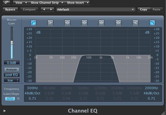 Mid Eq settings