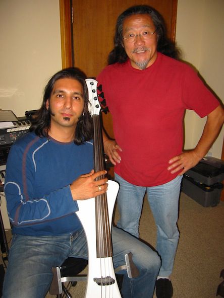 Kitaro and Alexander in the studio.