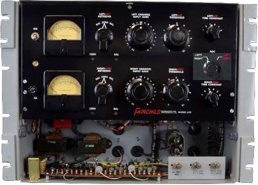 Fig 4 A Fairchild 670 Compressor with its options for normal Stereo (LEFT/RIGHT) or Mid-Side (LAT/VERT) processing, intended primarily for (vinyl) Mastering applications.