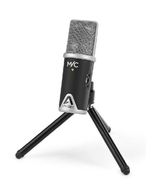 Apogee MiC on the included tripod.