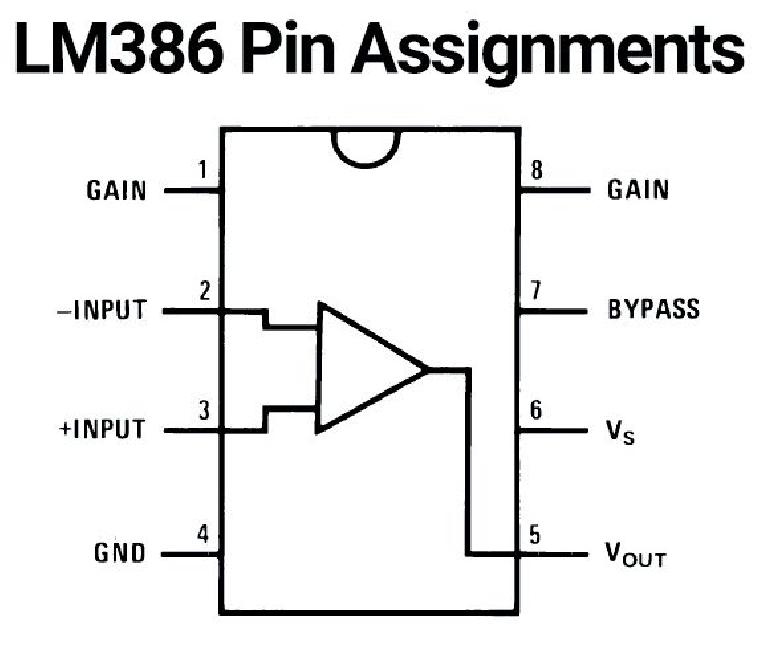  lm386 ic pin assignments