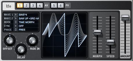 Pic 5. Use the Morph slider to create completely new LFO shapes.