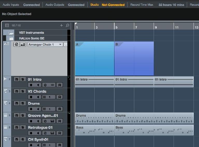 cubase arranger track