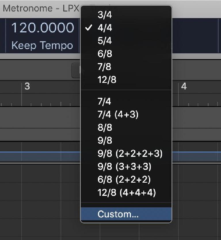 metronome different time signatures