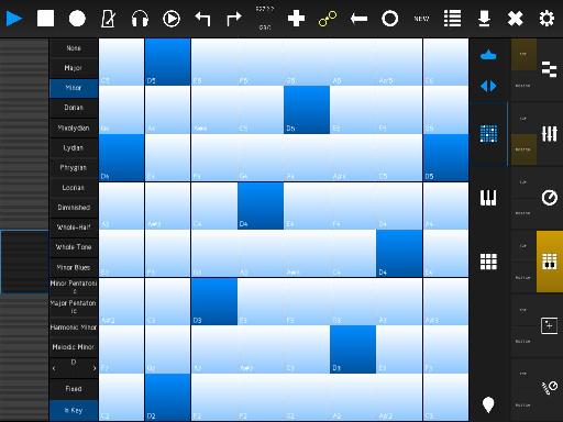 The scaled note entry mode in action.