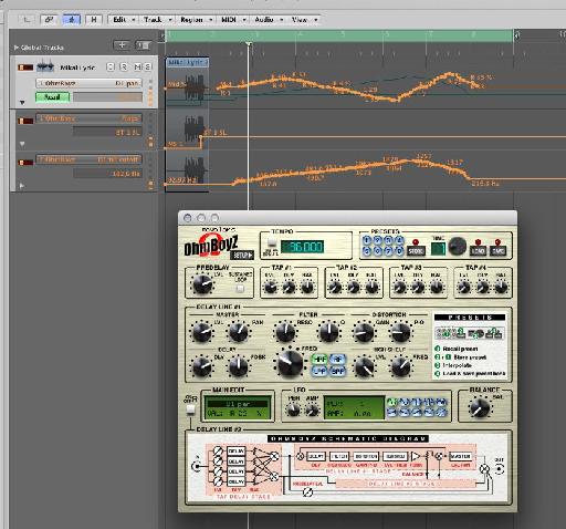 OhmBoyz has some great features for creating twisted frozen delays