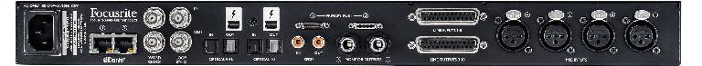 Fig 2 The Focusrite Red 4Pre rear panel